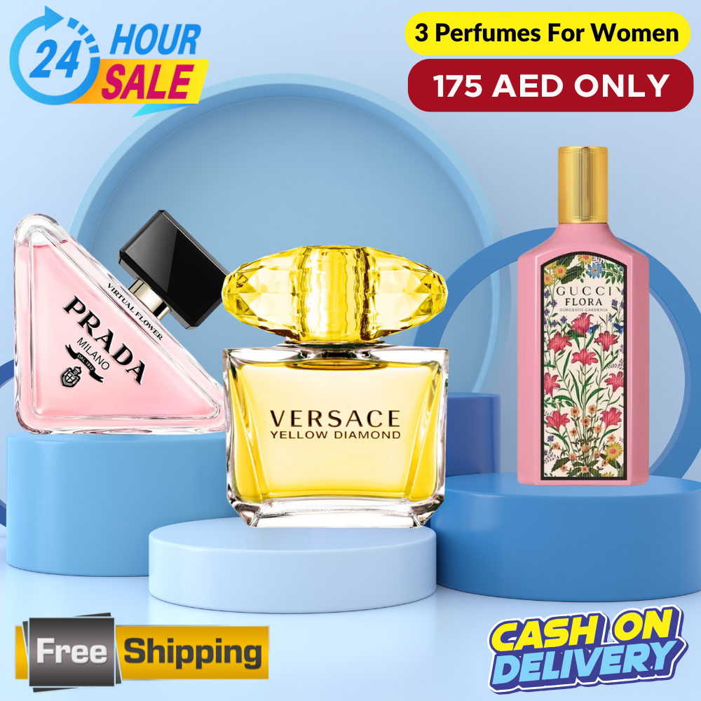 Prada Paradoxe + Gucci Flora + Versace Yellow Diamond