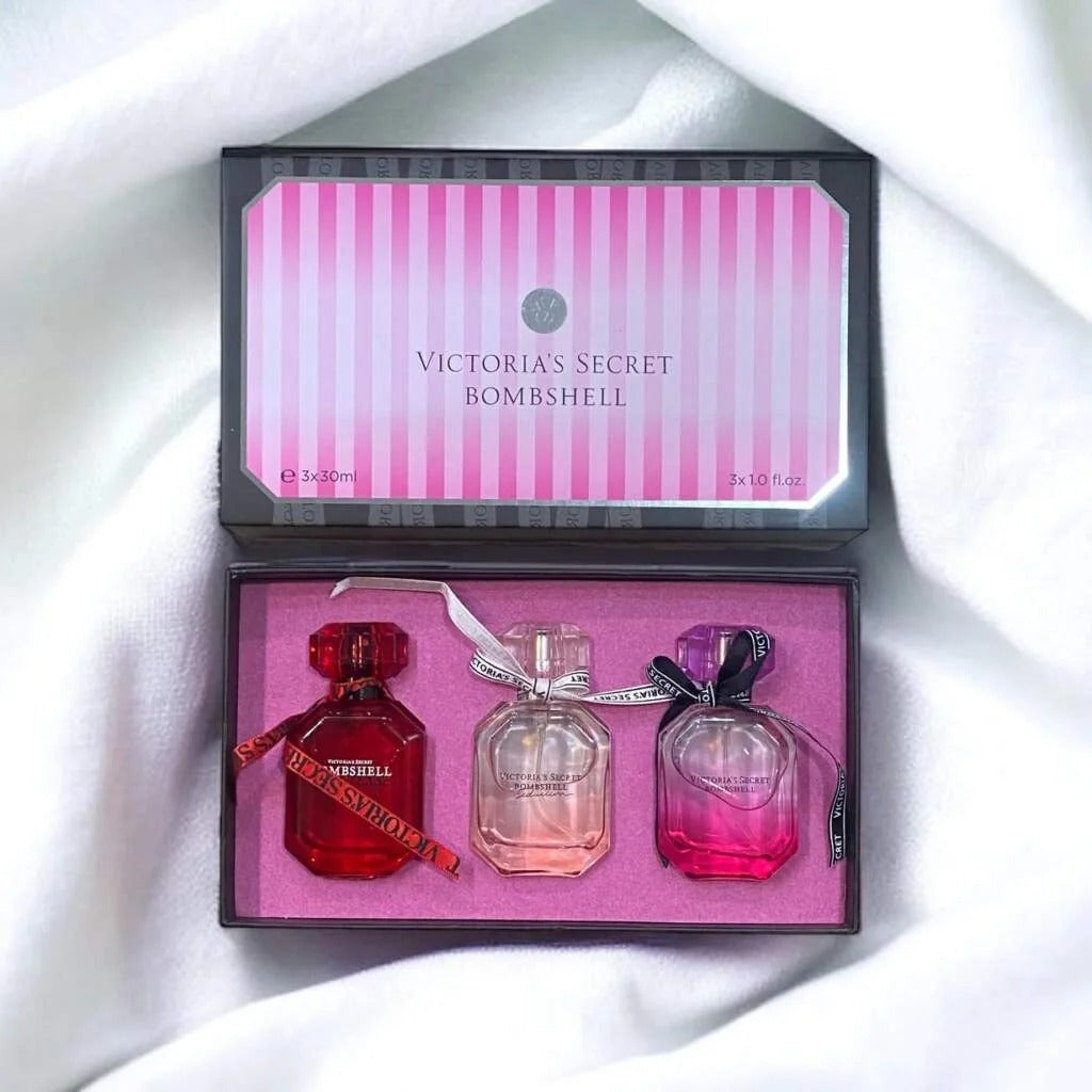 Victoria’s Secret Bombshell 3-in-1 Women’s Perfume Gift Set – 3 × 30ml