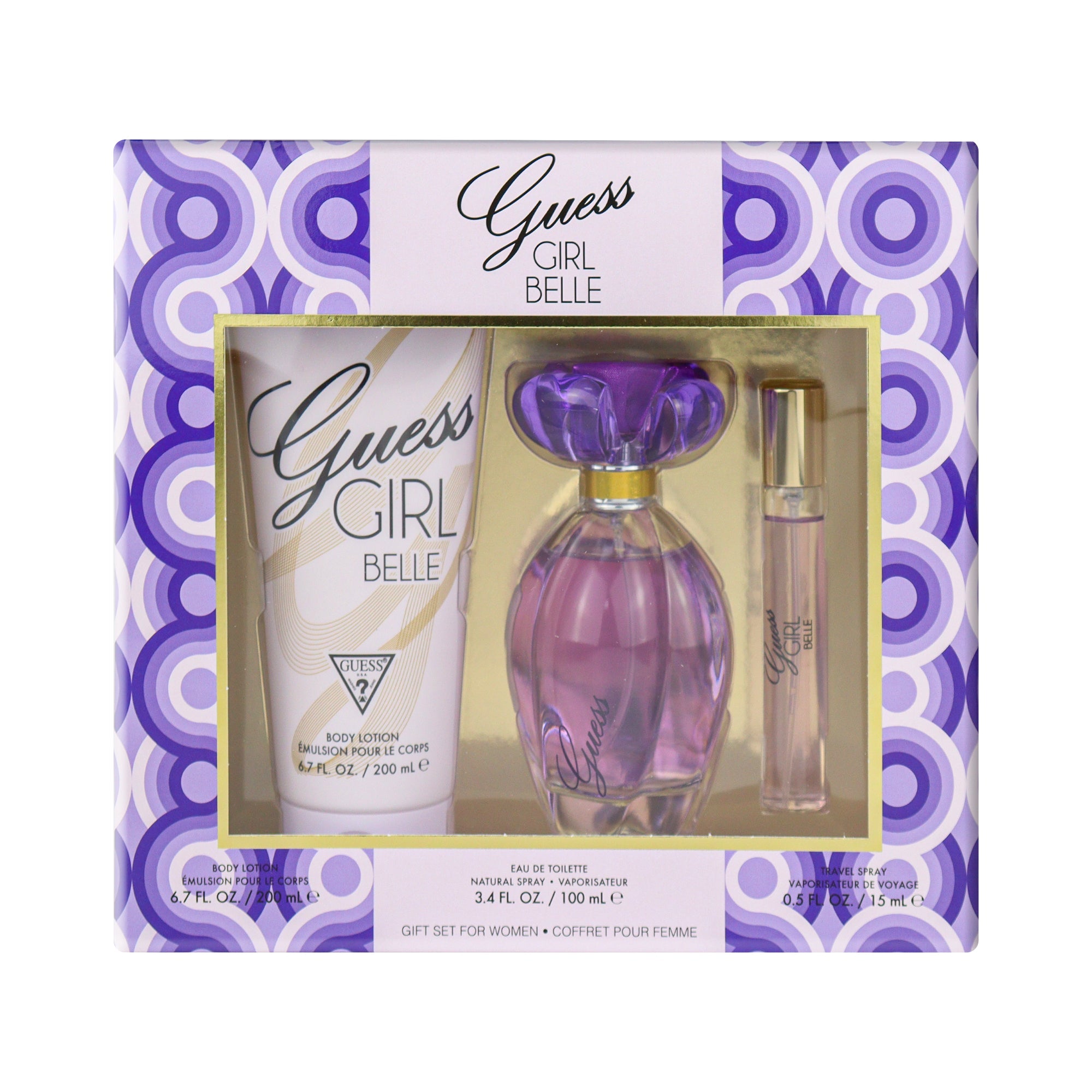 GUESS Girl Belle Eau de Toilette 100 ml + Body Lotion 200 ml+ Mini 15 ml, Gift Set for Women